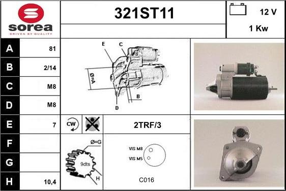 STARTCAR 321ST11 - Starter autospares.lv