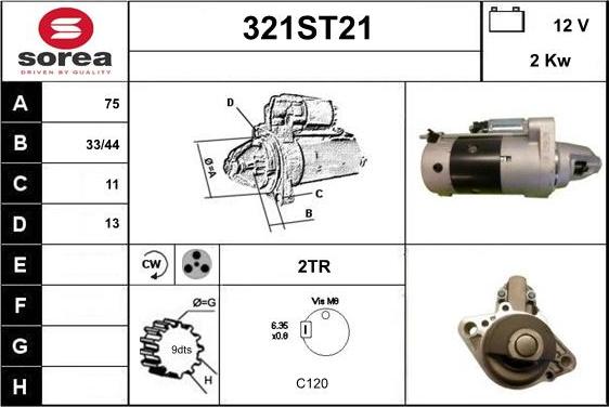 STARTCAR 321ST21 - Starter autospares.lv