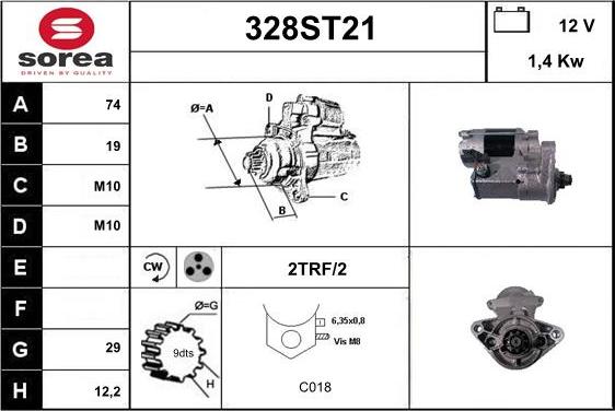 STARTCAR 328ST21 - Starter autospares.lv