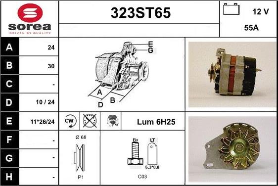 STARTCAR 323ST65 - Alternator autospares.lv