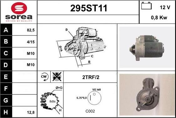 STARTCAR 295ST11 - Starter autospares.lv