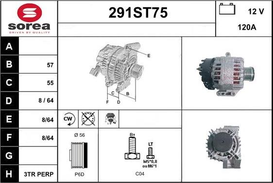 STARTCAR 291ST75 - Alternator autospares.lv