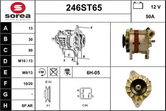 STARTCAR 246ST65 - Alternator autospares.lv