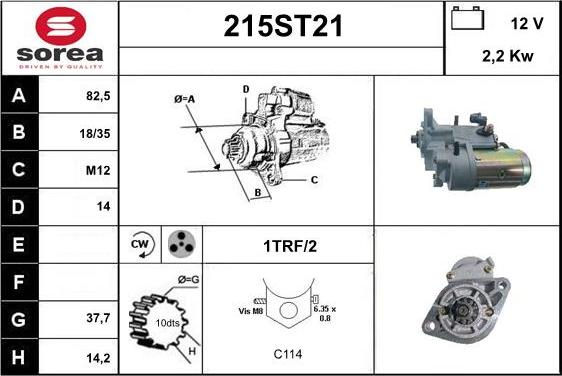 STARTCAR 215ST21 - Starter autospares.lv