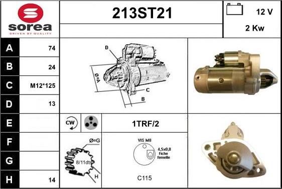 STARTCAR 213ST21 - Starter autospares.lv