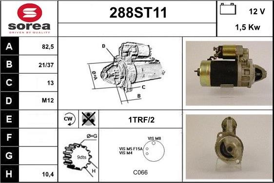 STARTCAR 288ST11 - Starter autospares.lv