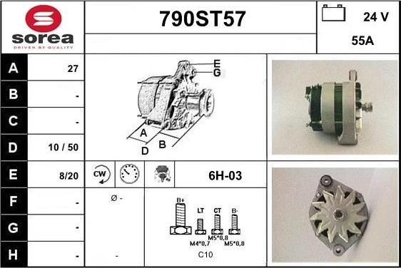 STARTCAR 790ST57 - Alternator autospares.lv