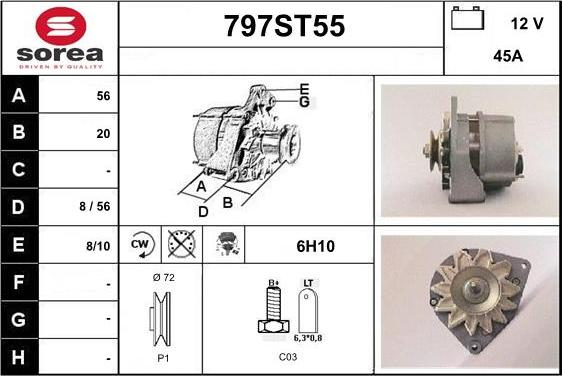 STARTCAR 797ST55 - Alternator autospares.lv