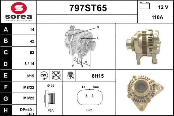 STARTCAR 797ST65 - Alternator autospares.lv