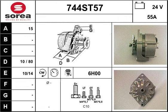 STARTCAR 744ST57 - Alternator autospares.lv