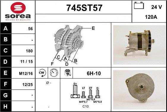 STARTCAR 745ST57 - Alternator autospares.lv