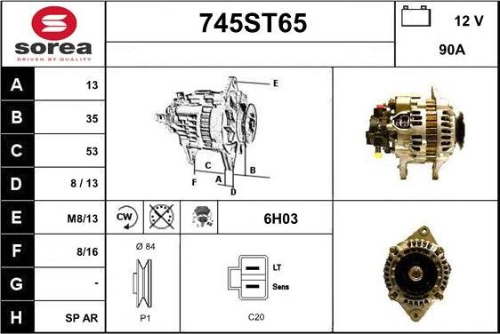 STARTCAR 745ST65 - Alternator autospares.lv