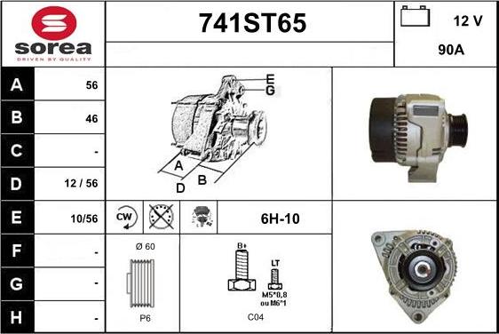 STARTCAR 741ST65 - Alternator autospares.lv