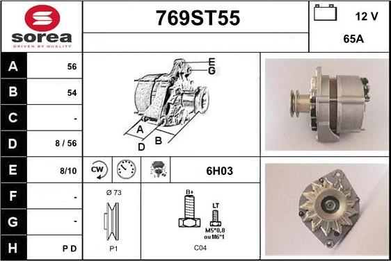 STARTCAR 769ST55 - Alternator autospares.lv