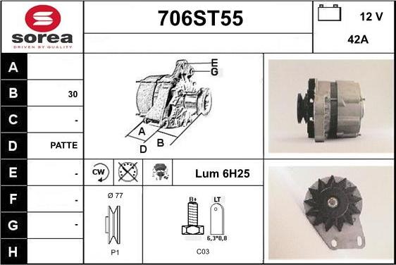 STARTCAR 706ST55 - Alternator autospares.lv