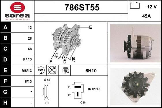 STARTCAR 786ST55 - Alternator autospares.lv