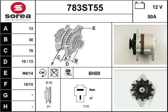 STARTCAR 783ST55 - Alternator autospares.lv