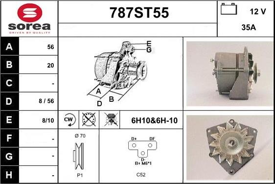 STARTCAR 787ST55 - Alternator autospares.lv