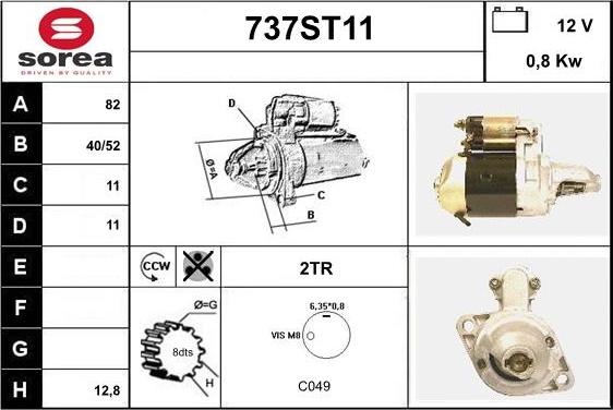 STARTCAR 737ST11 - Starter autospares.lv