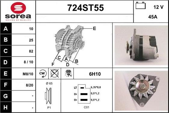 STARTCAR 724ST55 - Alternator autospares.lv