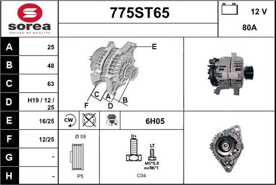 STARTCAR 775ST65 - Alternator autospares.lv