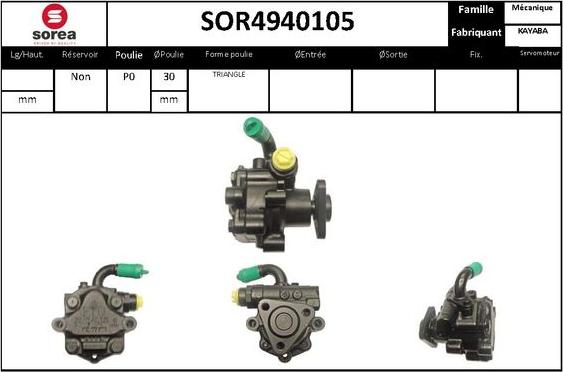 STARTCAR SOR4940105 - Hydraulic Pump, steering system autospares.lv