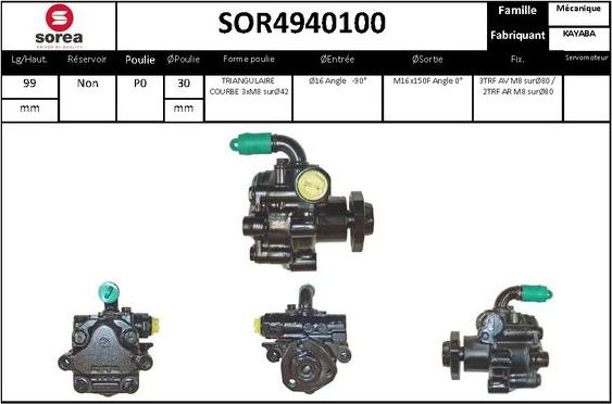 STARTCAR SOR4940100 - Hydraulic Pump, steering system autospares.lv