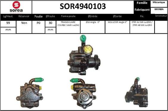 STARTCAR SOR4940103 - Hydraulic Pump, steering system autospares.lv