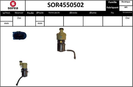 STARTCAR SOR4550502 - Hydraulic Pump, steering system autospares.lv