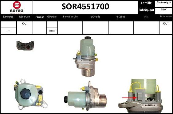 STARTCAR SOR4551700 - Hydraulic Pump, steering system autospares.lv