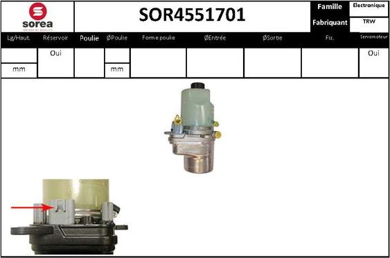 STARTCAR SOR4551701 - Hydraulic Pump, steering system autospares.lv