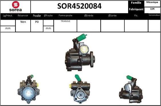 STARTCAR SOR4520084 - Hydraulic Pump, steering system autospares.lv