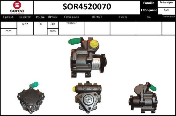 STARTCAR SOR4520070 - Hydraulic Pump, steering system autospares.lv