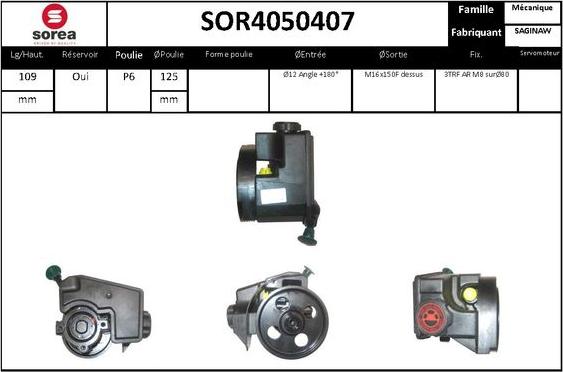 STARTCAR SOR4050407 - Hydraulic Pump, steering system autospares.lv