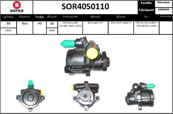 STARTCAR SOR4050110 - Hydraulic Pump, steering system autospares.lv