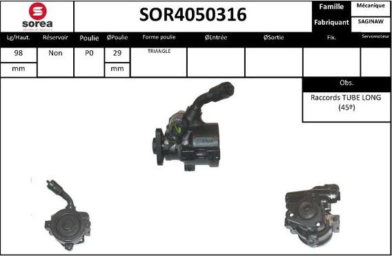 STARTCAR SOR4050316 - Hydraulic Pump, steering system autospares.lv