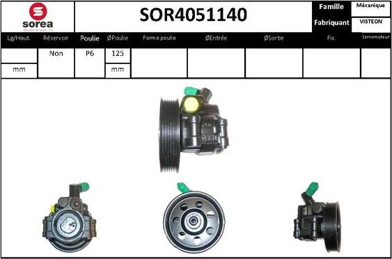STARTCAR SOR4051140 - Hydraulic Pump, steering system autospares.lv