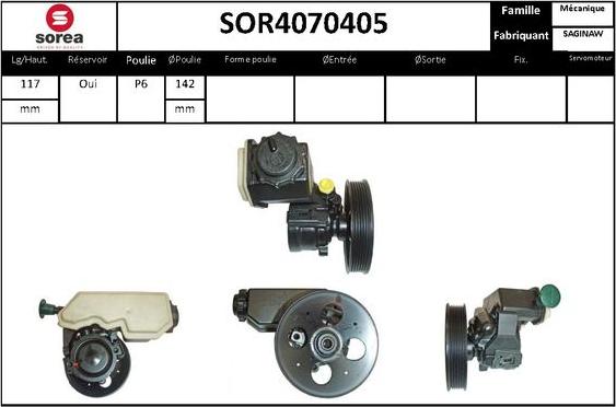 STARTCAR SOR4070405 - Hydraulic Pump, steering system autospares.lv