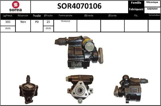 STARTCAR SOR4070106 - Hydraulic Pump, steering system autospares.lv