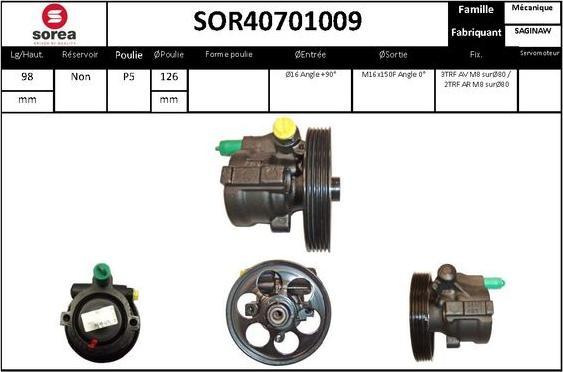 STARTCAR SOR40701009 - Hydraulic Pump, steering system autospares.lv