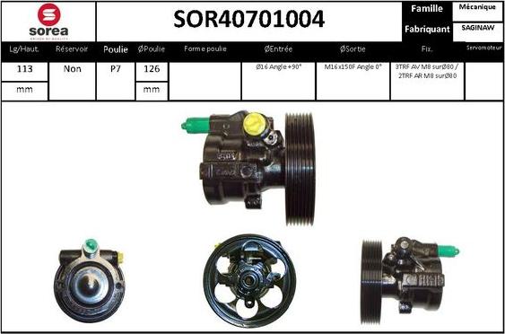 STARTCAR SOR40701004 - Hydraulic Pump, steering system autospares.lv