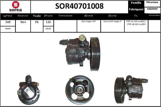 STARTCAR SOR40701008 - Hydraulic Pump, steering system autospares.lv