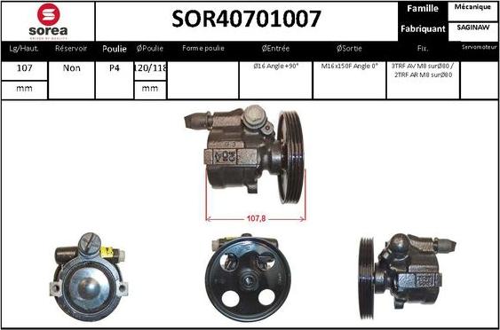 STARTCAR SOR40701007 - Hydraulic Pump, steering system autospares.lv