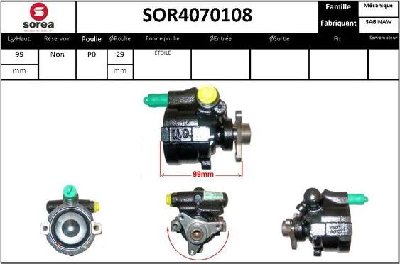 STARTCAR SOR4070108 - Hydraulic Pump, steering system autospares.lv