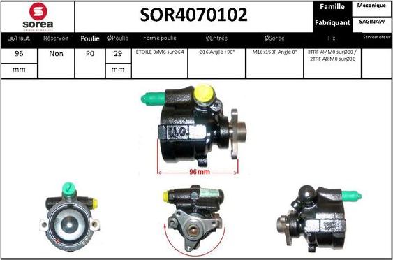 STARTCAR SOR4070102 - Hydraulic Pump, steering system autospares.lv