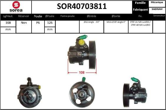 STARTCAR SOR40703811 - Hydraulic Pump, steering system autospares.lv