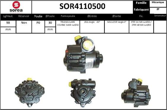 STARTCAR SOR4110500 - Hydraulic Pump, steering system autospares.lv