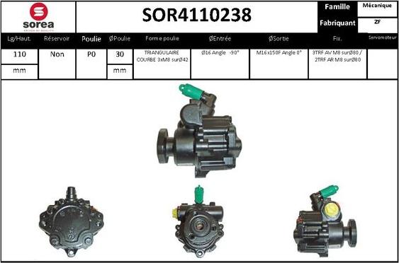 STARTCAR SOR4110238 - Hydraulic Pump, steering system autospares.lv