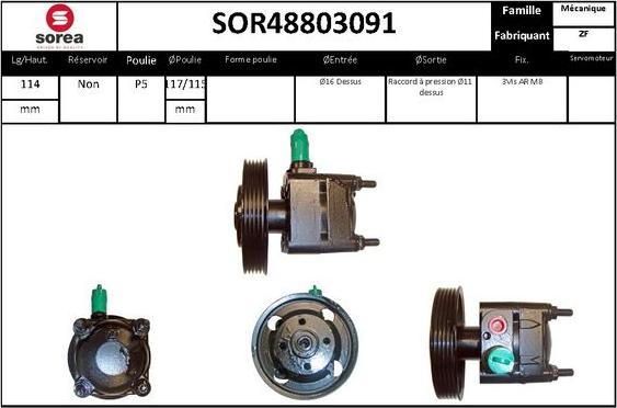 STARTCAR SOR48803091 - Hydraulic Pump, steering system autospares.lv