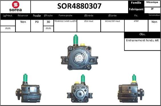 STARTCAR SOR4880307 - Hydraulic Pump, steering system autospares.lv